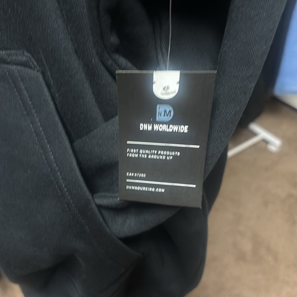 Black Graphic Hoodie with Colorful Text - Picture 3 of 3